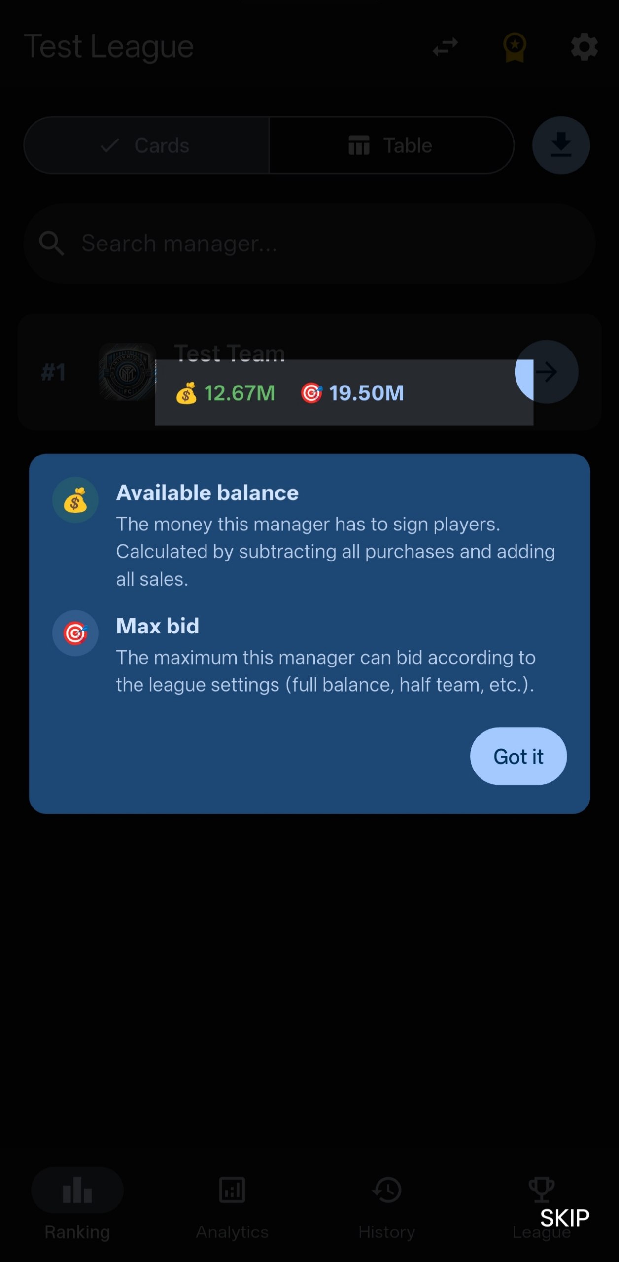 Calculator for Biwenger | SMT Labs Studio